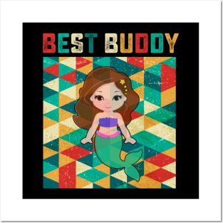 Best Buddy Mermaid Posters and Art